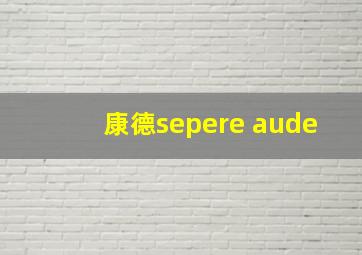 康德sepere aude